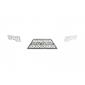Road Armor Bumper Grille Insert ID Pattern Bare Silver Stainless Steel - 6172DRMD