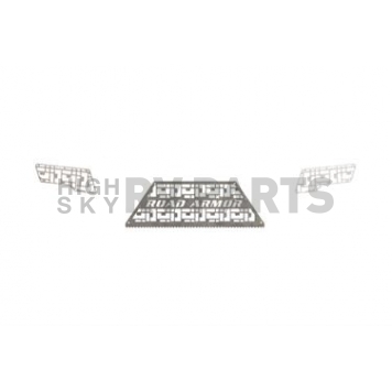 Road Armor Bumper Grille Insert ID Pattern Bare Silver Stainless Steel - 6172DRMD