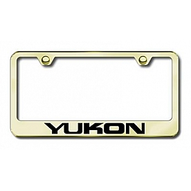 Automotive Gold License Plate Frame - Gold Stainless Steel - LFYUKEG