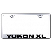 Automotive Gold License Plate Frame - Silver Stainless Steel - LFYXLEC