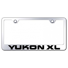 Automotive Gold License Plate Frame - Silver Stainless Steel - LFYXLEC