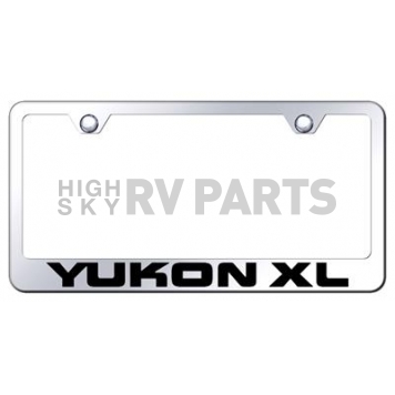 Automotive Gold License Plate Frame - Silver Stainless Steel - LFYXLEC