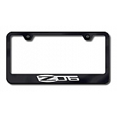 Automotive Gold License Plate Frame - Black Stainless Steel - LFZ06EB