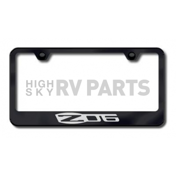 Automotive Gold License Plate Frame - Black Stainless Steel - LFZ06EB