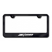 Automotive Gold License Plate Frame - Black Stainless Steel - LFZ28EB
