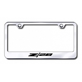 Automotive Gold License Plate Frame - Silver Stainless Steel - LFZ28EC