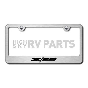 Automotive Gold License Plate Frame - Silver Stainless Steel - LFZ28ES