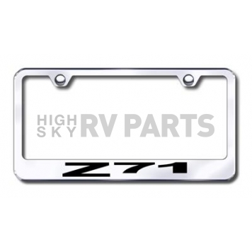 Automotive Gold License Plate Frame - Silver Stainless Steel - LFZ71EC