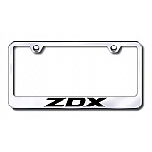 Automotive Gold License Plate Frame - Silver Stainless Steel - LFZDXEC