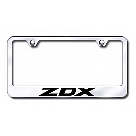 Automotive Gold License Plate Frame - Silver Stainless Steel - LFZDXEC