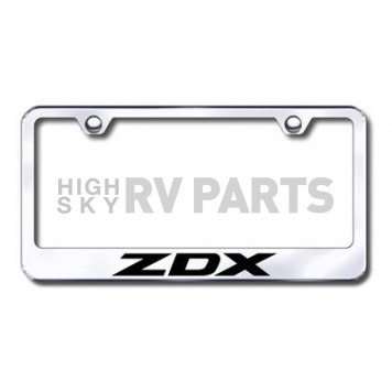 Automotive Gold License Plate Frame - Silver Stainless Steel - LFZDXEC