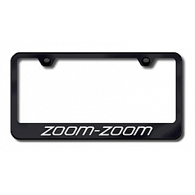 Automotive Gold License Plate Frame - Black Stainless Steel - LFZOOEB