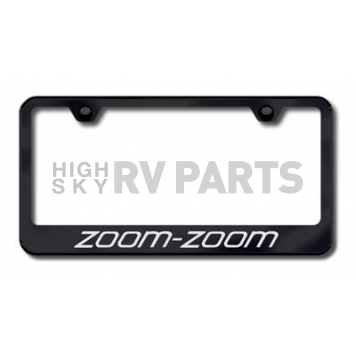 Automotive Gold License Plate Frame - Black Stainless Steel - LFZOOEB