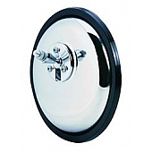 K-Source Exterior Mirror Manual Round Silver Single - CL070