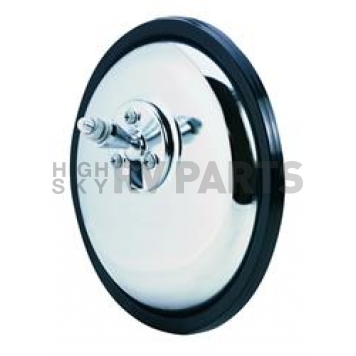 K-Source Exterior Mirror Manual Round Silver Single - CL070