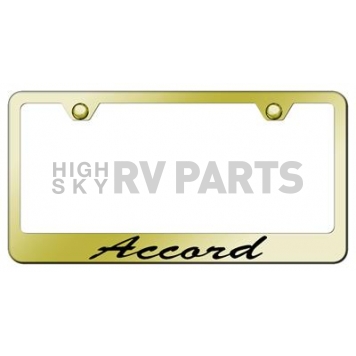 Automotive Gold License Plate Frame - Gold Stainless Steel - LFSACCEG
