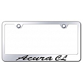 Automotive Gold License Plate Frame - Silver Stainless Steel - LFSACLEC