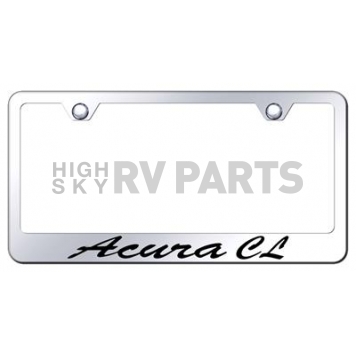 Automotive Gold License Plate Frame - Silver Stainless Steel - LFSACLEC