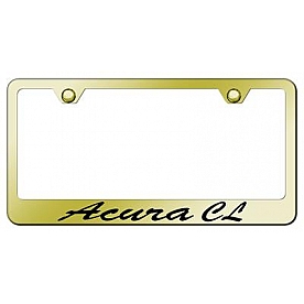 Automotive Gold License Plate Frame - Gold Stainless Steel - LFSACLEG