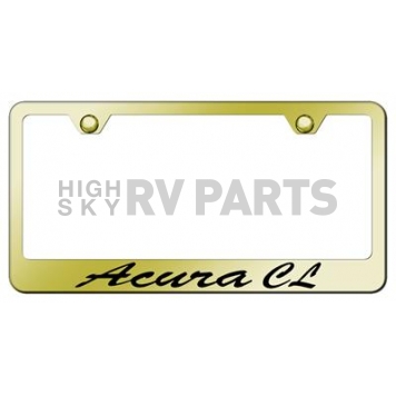 Automotive Gold License Plate Frame - Gold Stainless Steel - LFSACLEG