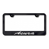 Automotive Gold License Plate Frame - Black Stainless Steel - LFSACUEB