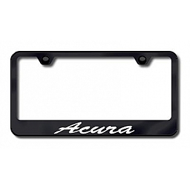 Automotive Gold License Plate Frame - Black Stainless Steel - LFSACUEB