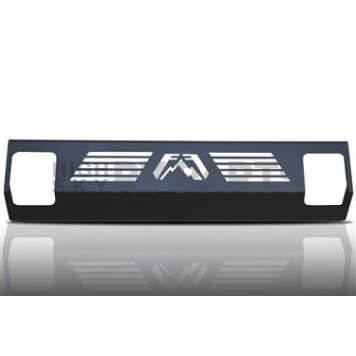 Fab Fours Bumper Grille Insert Horizontal Bar Powder Coated Gloss Black Steel - KGAIR1
