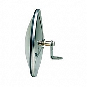 K-Source Exterior Mirror Manual Round Silver Single - CL085BB