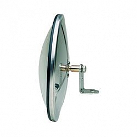 K-Source Exterior Mirror Manual Round Silver Single - CL085BB