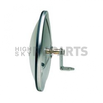 K-Source Exterior Mirror Manual Round Silver Single - CL085BB