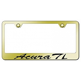 Automotive Gold License Plate Frame - Gold Stainless Steel - LFSATLEG