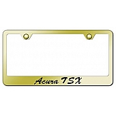 Automotive Gold License Plate Frame - Gold Stainless Steel - LFSATSEG
