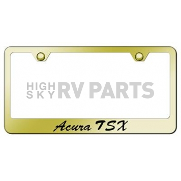 Automotive Gold License Plate Frame - Gold Stainless Steel - LFSATSEG