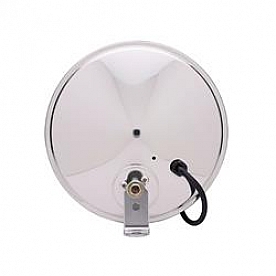 K-Source Exterior Mirror Manual Round Silver Single - CL085OSH