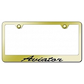 Automotive Gold License Plate Frame - Gold Stainless Steel - LFSAVIEG