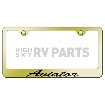 Automotive Gold License Plate Frame - Gold Stainless Steel - LFSAVIEG