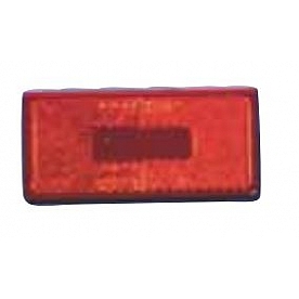 Fasteners Unlimited Tail Light Lens - Rectangular Red - 89181R