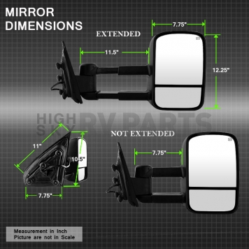 Xtune Exterior Towing Mirror Electric Rectangular Single - 9935428-5