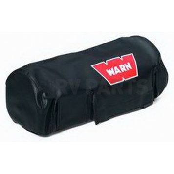 Warn Winch Cover - Nylon-Backed Vinyl Black - 18250