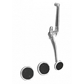 Lokar Performance Accelerator Pedal - Silver Throttle With Silver Pad Steel - BAG6188