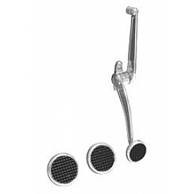 Lokar Performance Accelerator Pedal - Silver Throttle With Silver Pad Steel - BAG6188