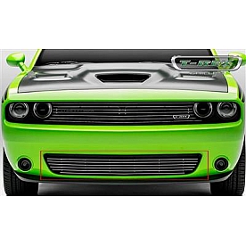 T-Rex Truck Products Bumper Grille Insert Horizontal Bar Polished Silver Aluminum - 25419