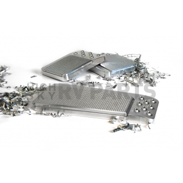 Lokar Performance Brake And Clutch Pedal Pad Set - Aluminum - BAG6190
