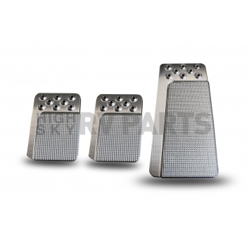 Lokar Performance Brake And Clutch Pedal Pad Set - Aluminum - BAG6190-1