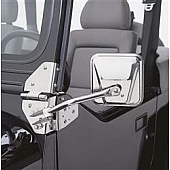 Rampage Exterior Mirror Manual Square Silver Set Of 2 - 7418