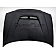 Extreme Dimensions Hood - Primered Fiberglass Black - 104524