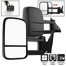Xtune Exterior Towing Mirror Manual Rectangular Set Of 2 - 9936135