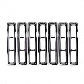 Rugged Ridge Grille Insert - Bar Rectangular Chrome Plated Plastic - 1130602