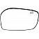Help! By Dorman Exterior Mirror Glass Rectangular Power Single - 56463