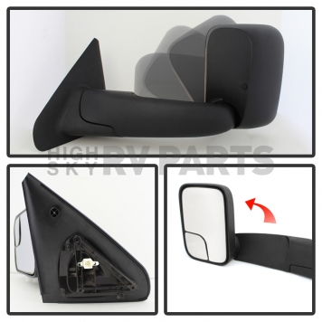 Xtune Exterior Towing Mirror Manual Rectangular Single - 9925115-1